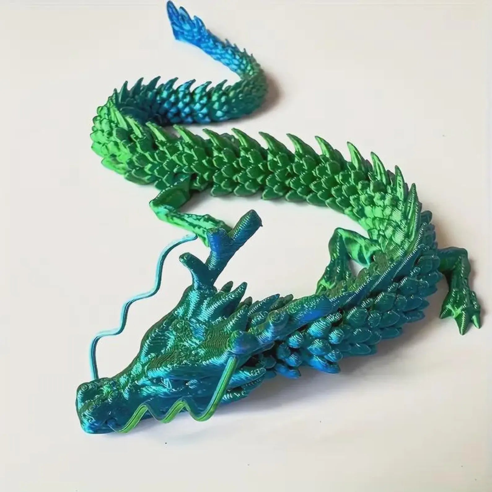 3D Printed Chinese Dragon Toy – Large 35" - GREEB TO BLUE